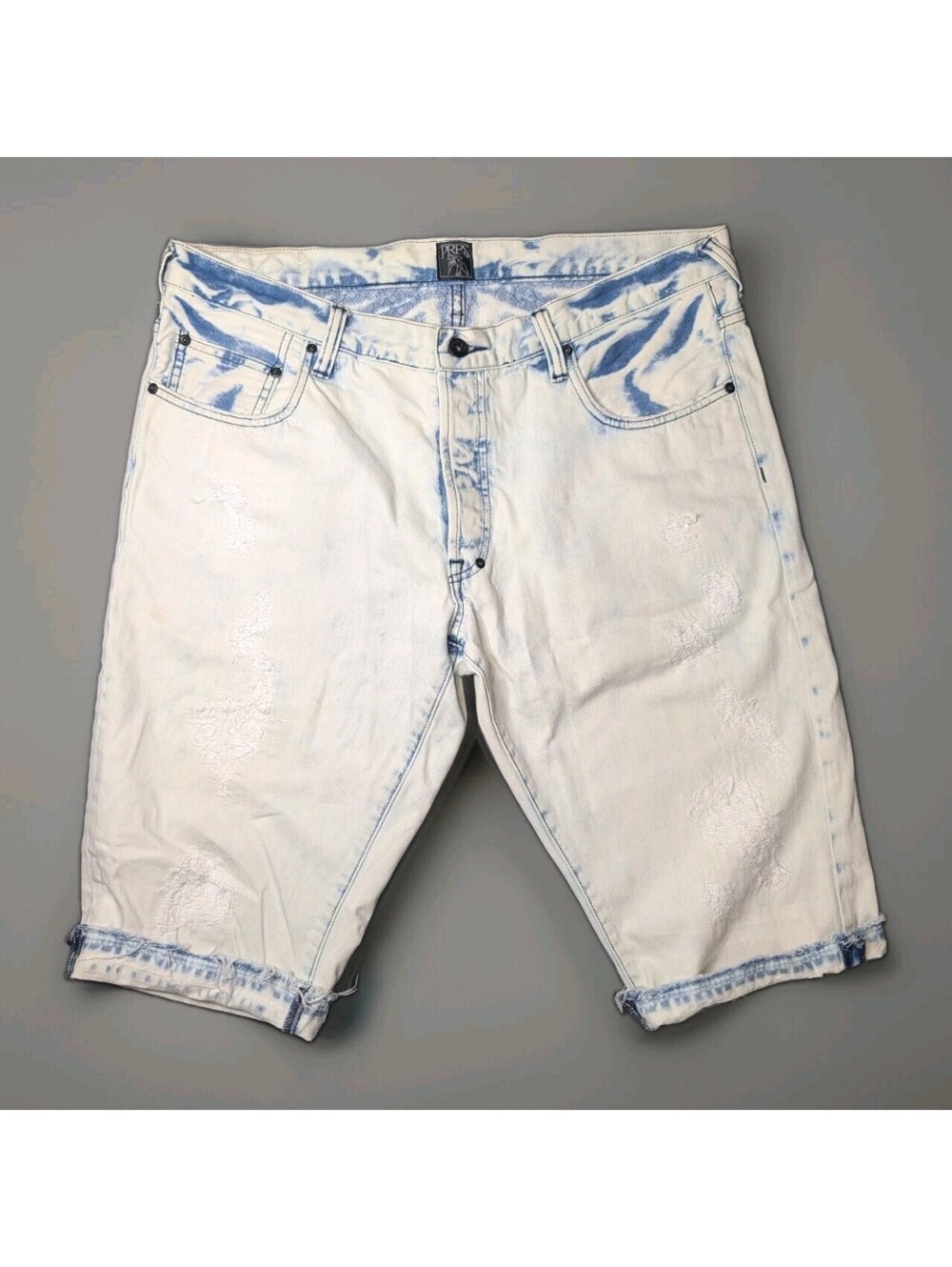 Prps Stonewashed Distressed Jeans Shorts 38